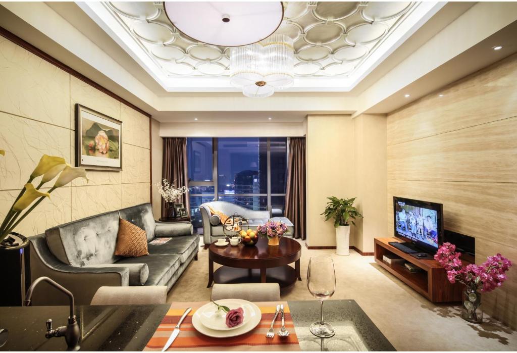 Yousu Hotel & Apartment Tianyi Square Yinyi Global Center Apartment Ningbo Zimmer foto